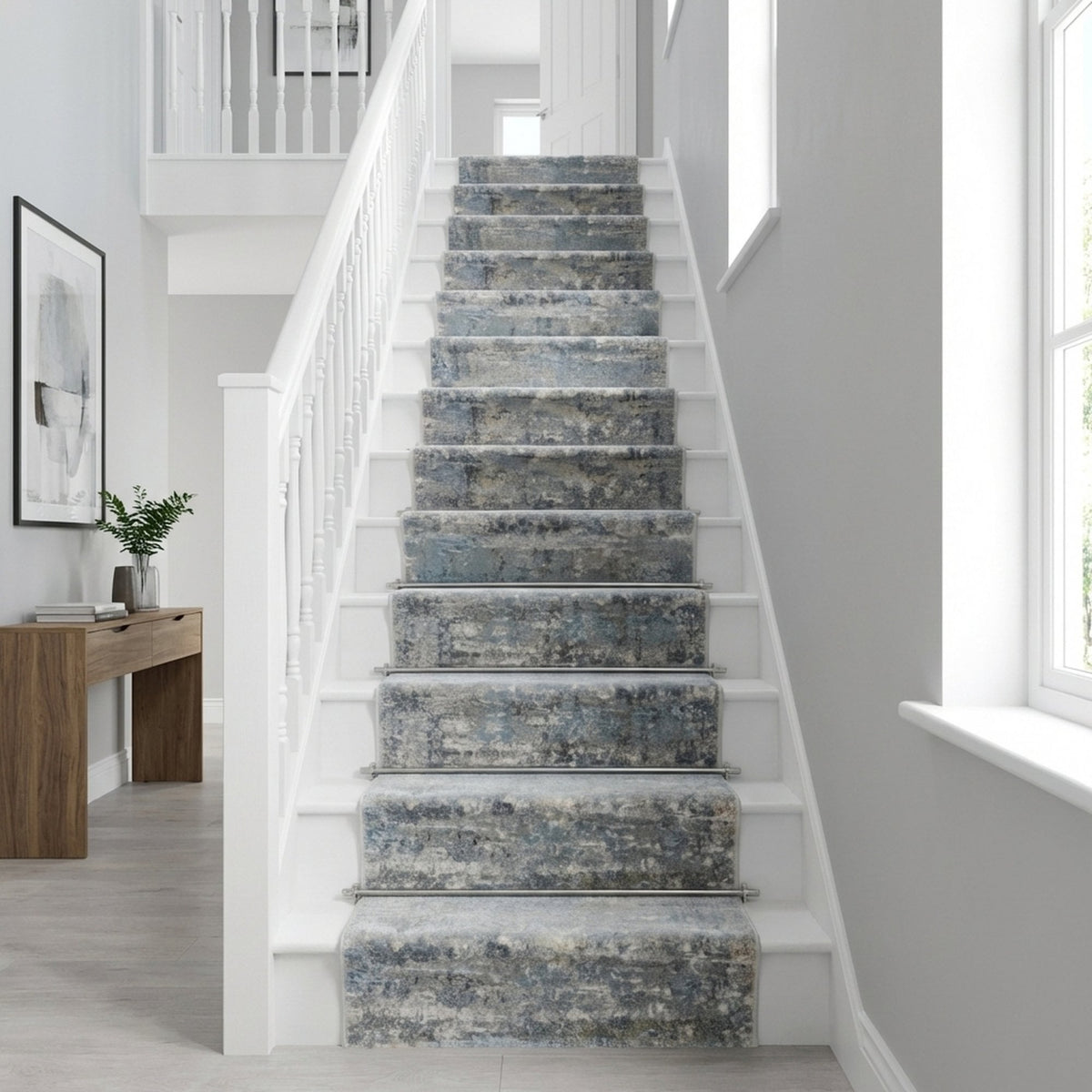 Castilla Cream/Gray 3533-190 Stair Runner