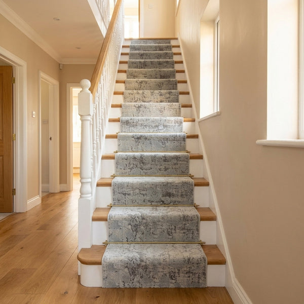 Castilla Cream/Silver 3530-109 Stair Runner