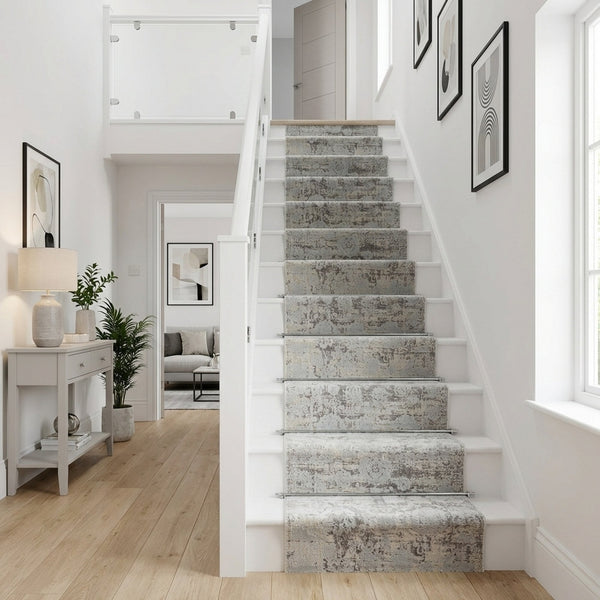 Castilla Cream/Silver 3530-109 Stair Runner