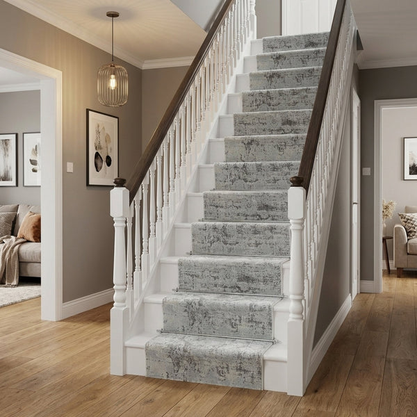 Castilla Cream/Silver 3530-109 Stair Runner