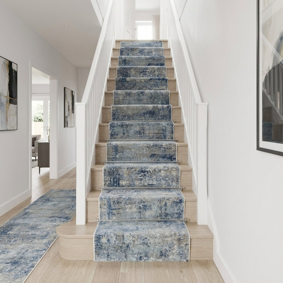 Castilla Gray/Blue 3533-950 Stair Runner