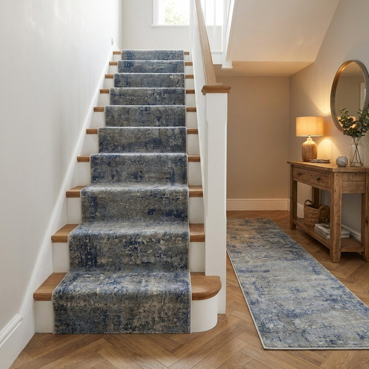 Castilla Gray/Blue 3533-950 Stair Runner