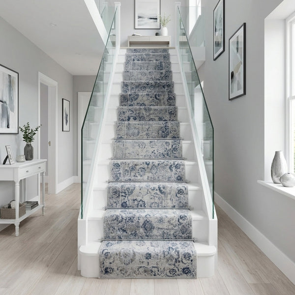 Castilla Gray/Blue 3530-950 Stair Runner
