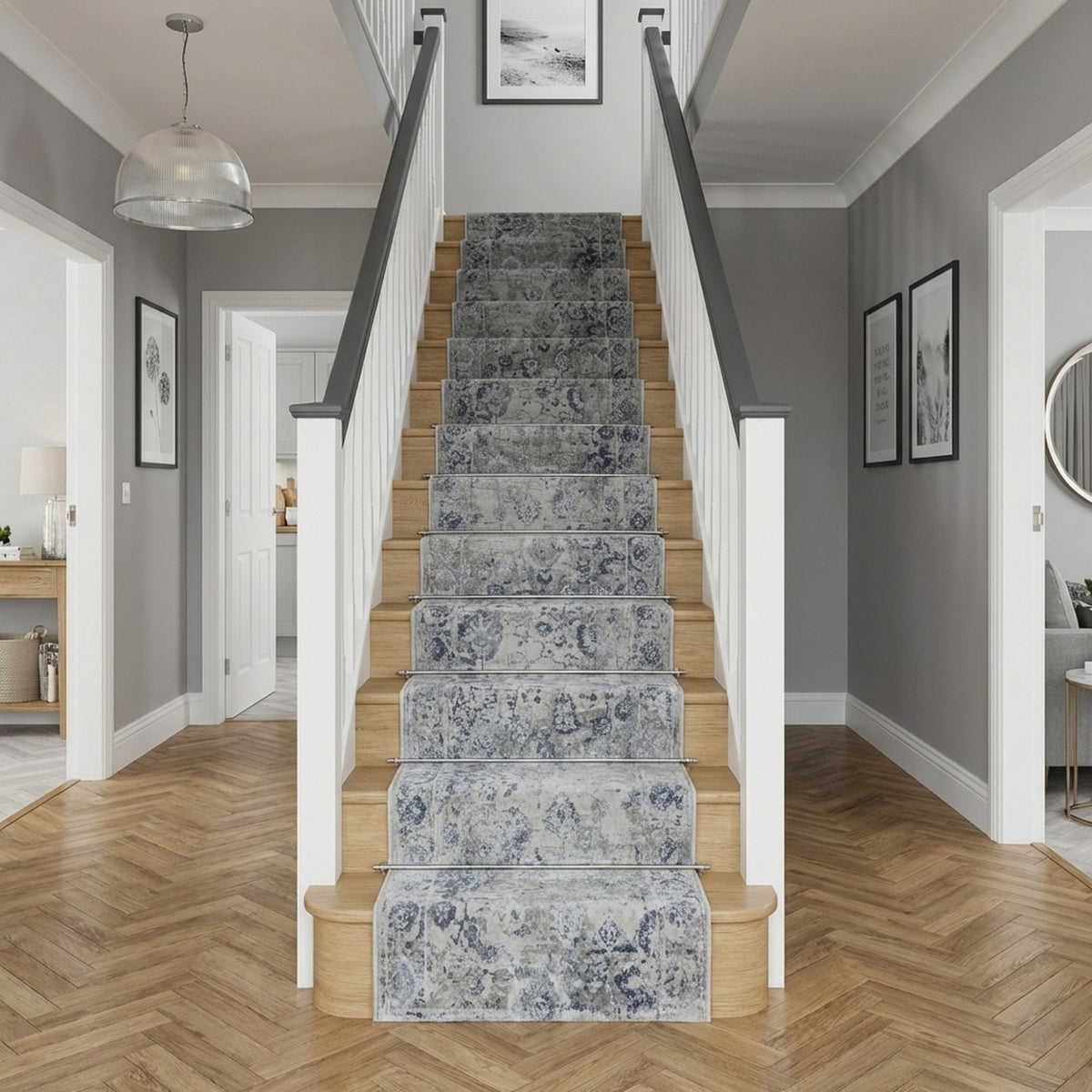 Castilla Gray/Blue 3530-950 Stair Runner