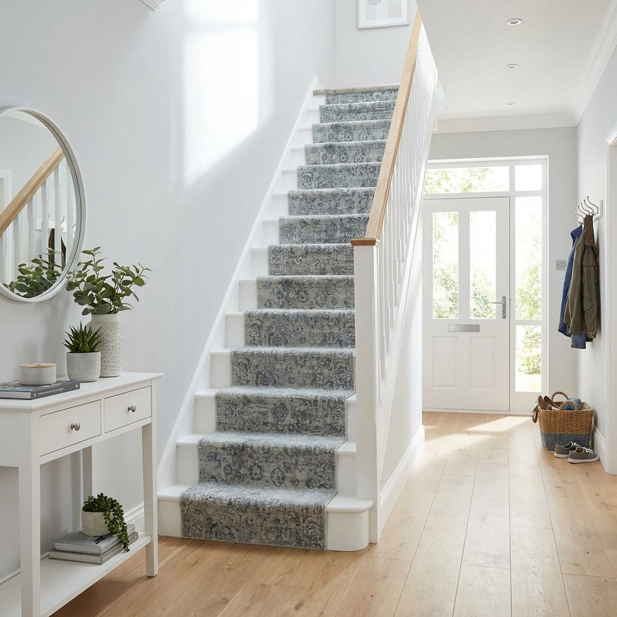 Castilla Ivory/Gray 3530-190 Stair Runner
