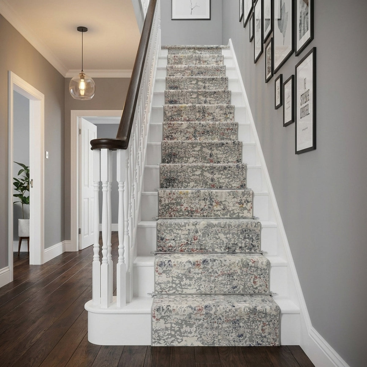 Couture Gray 52016-6464 Stair Runner