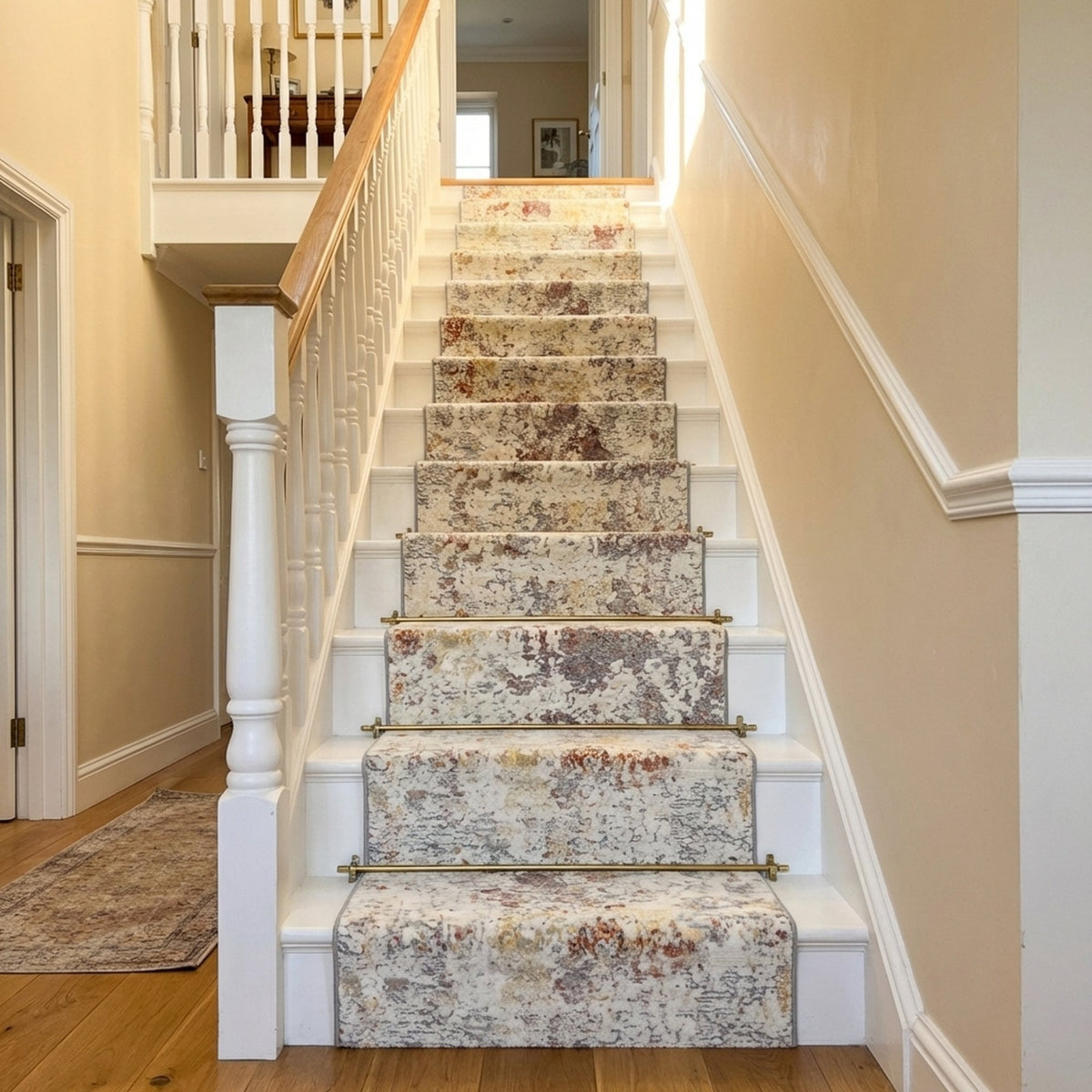 Couture Gray/Gold 52023-6414 Stair Runner