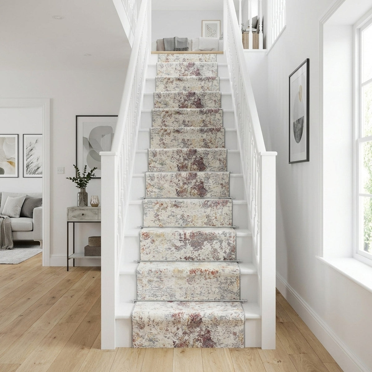 Couture Gray/Gold 52023-6414 Stair Runner
