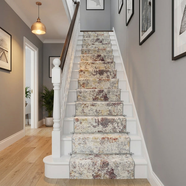 Couture Gray/Gold 52023-6414 Stair Runner