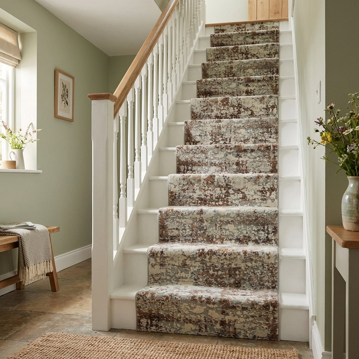 Couture Ivory/Copper 52016-1626 Stair Runner