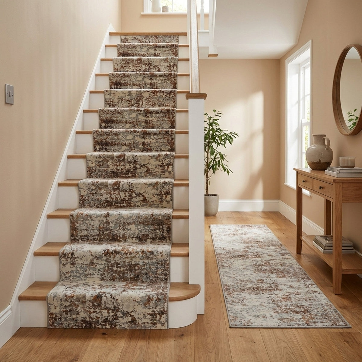 Couture Ivory/Copper 52016-1626 Stair Runner