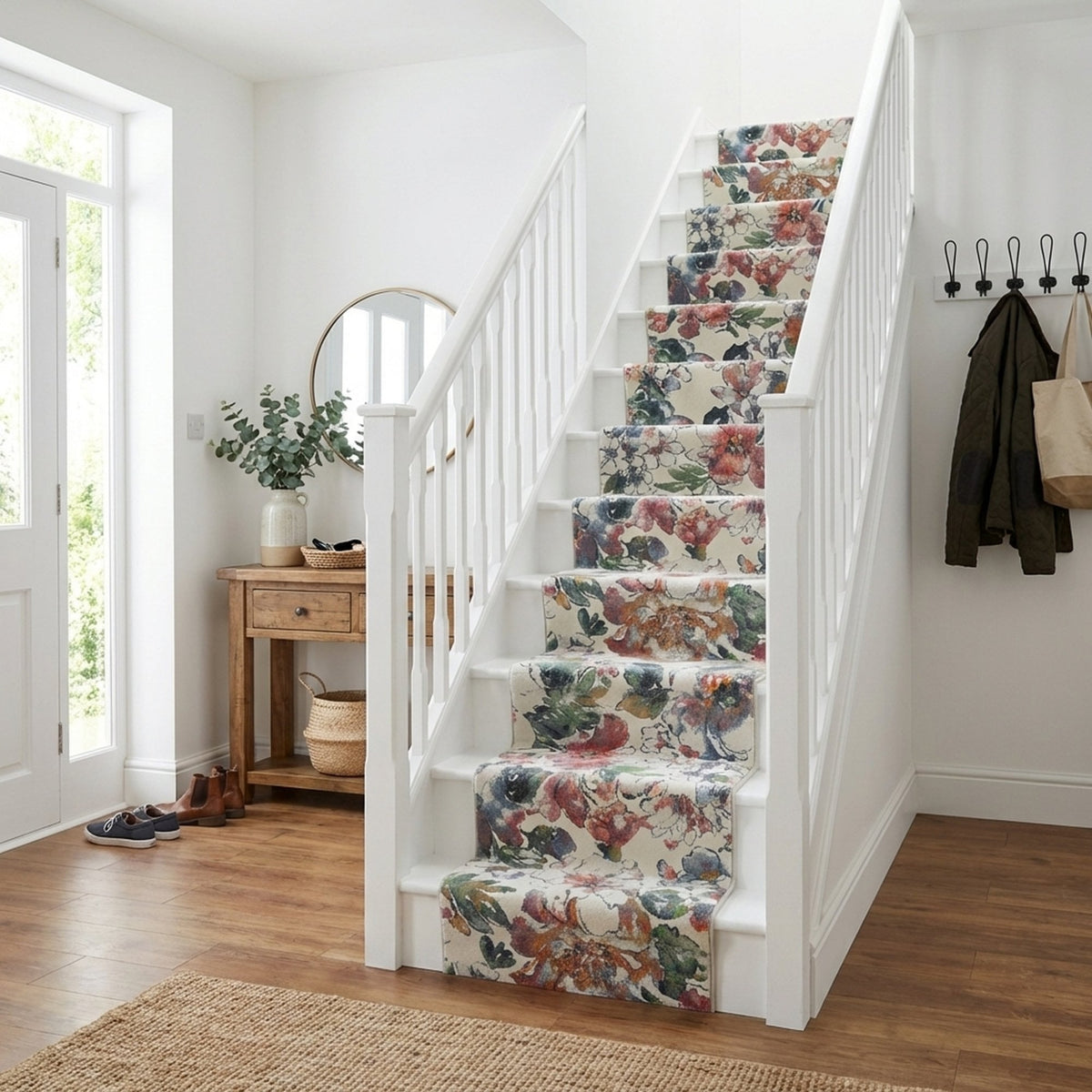 Eclipse Beige/Multi 63528-6626 Stair Runner