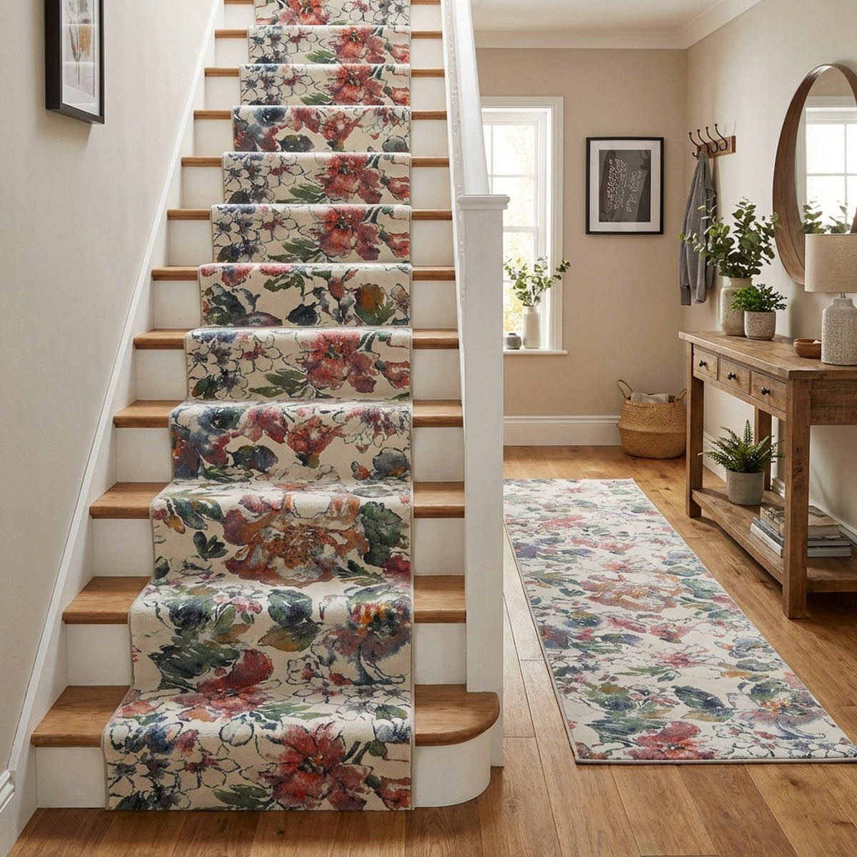 Eclipse Beige/Multi 63528-6626 Stair Runner