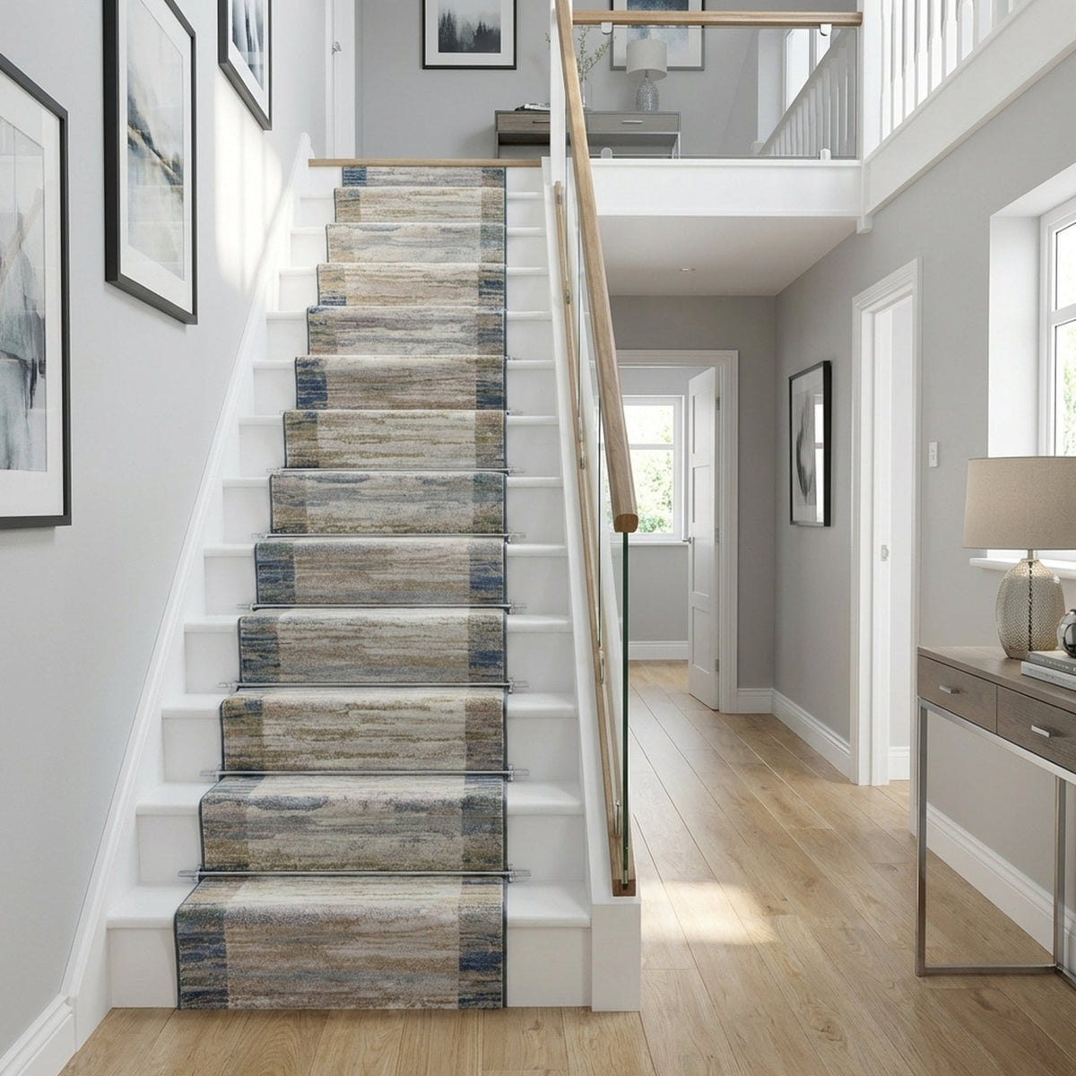 Eclipse Blue/Gray 79138-6191 Stair Runner