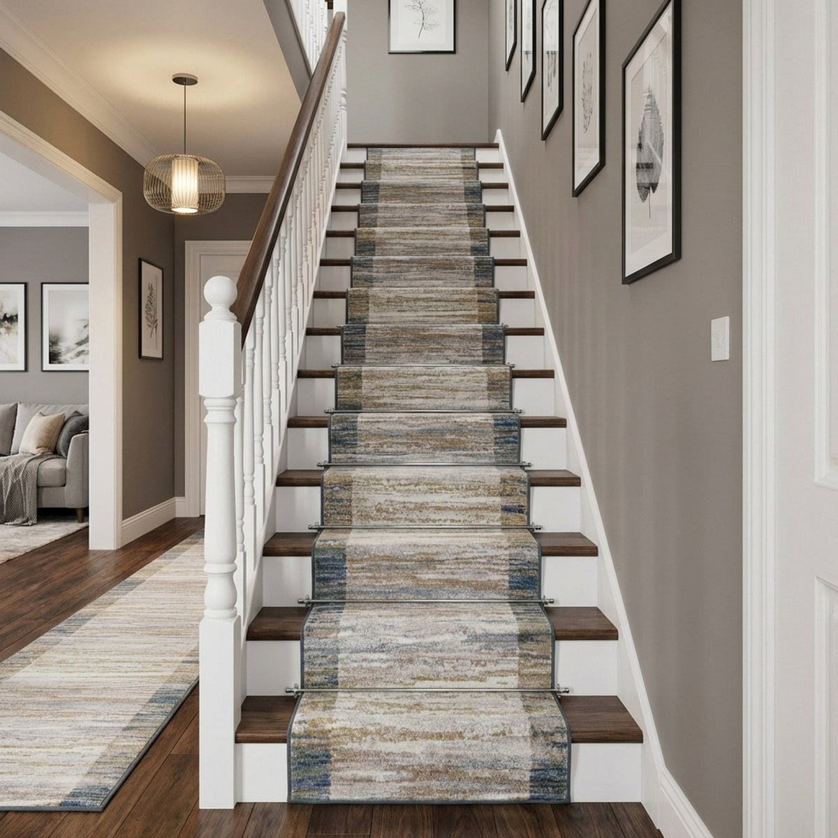 Eclipse Blue/Gray 79138-6191 Stair Runner
