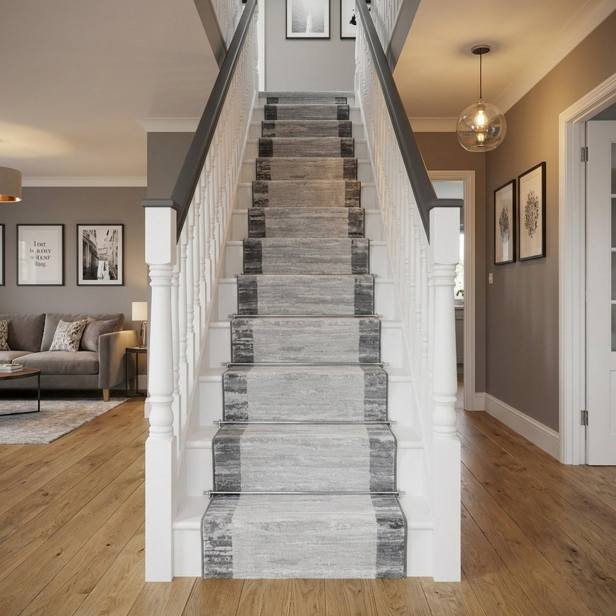 Eclipse Gray 79138-7696 Stair Runner