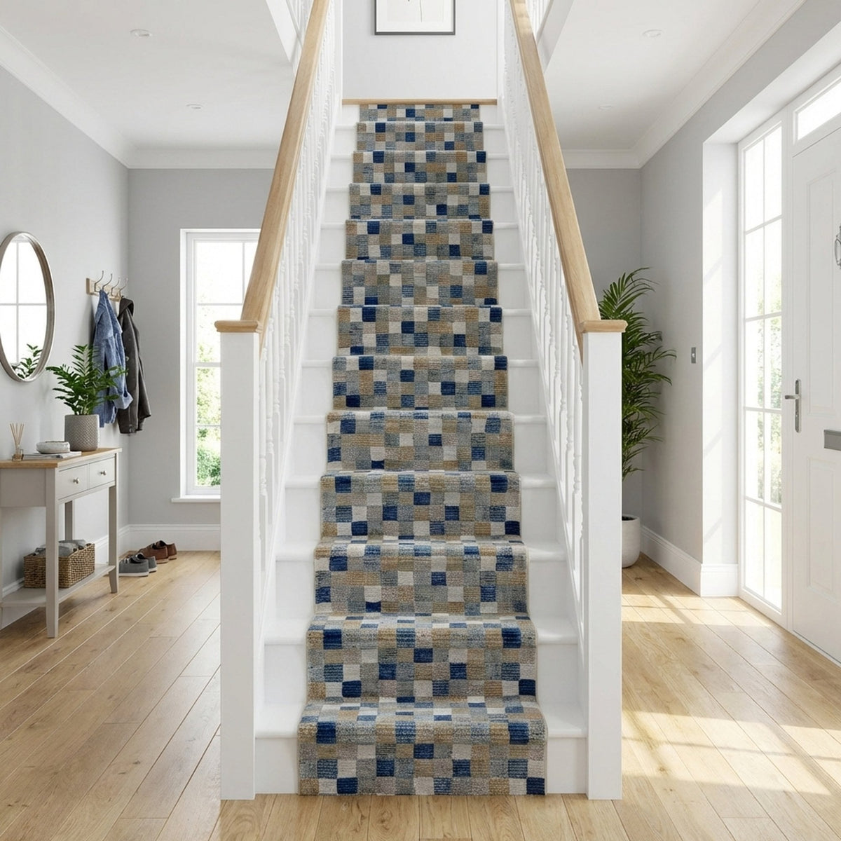 Eclipse Multi/Blue 63339-6121 Stair Runner