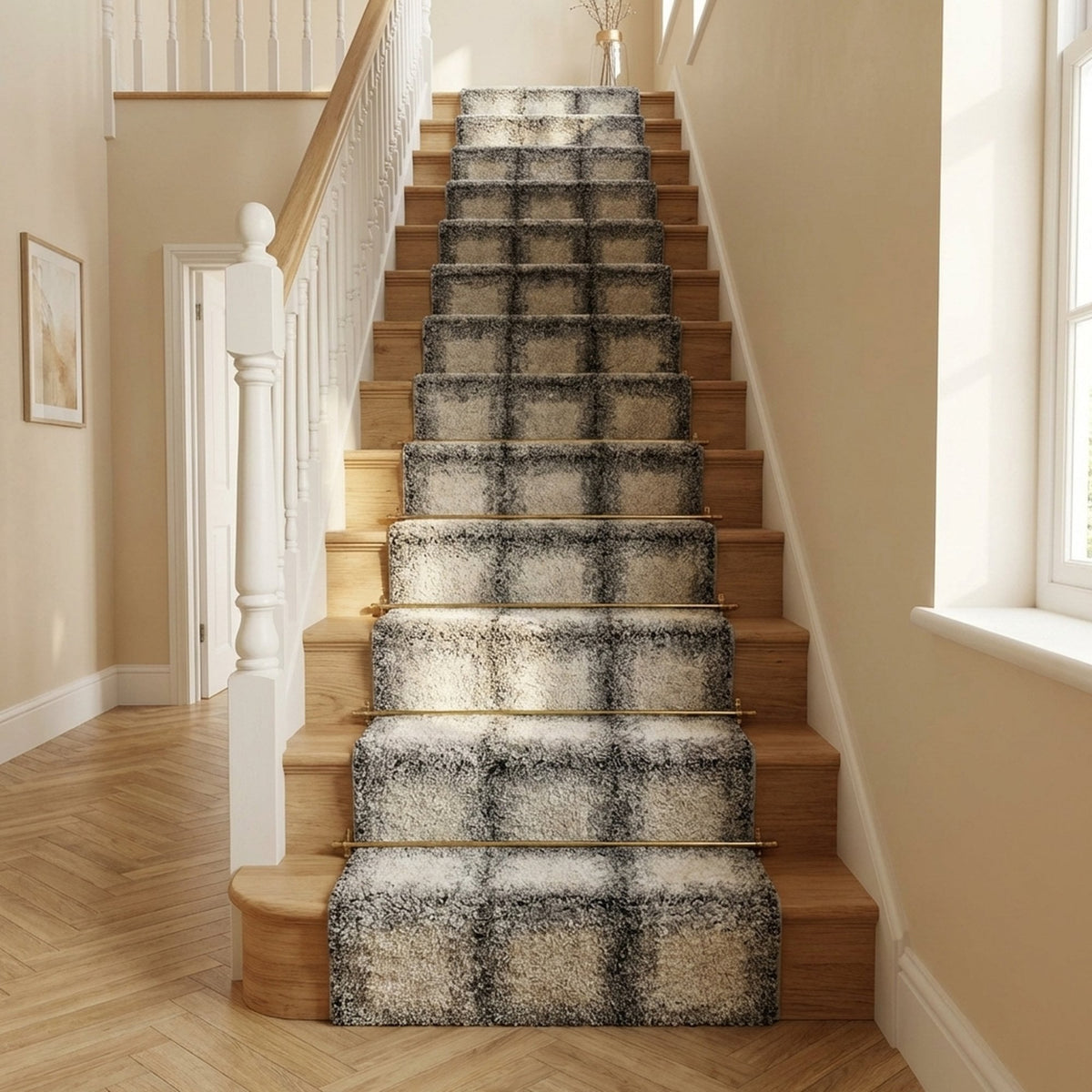 Mehari Noir/White 23095-6248 Tapis d’escalier