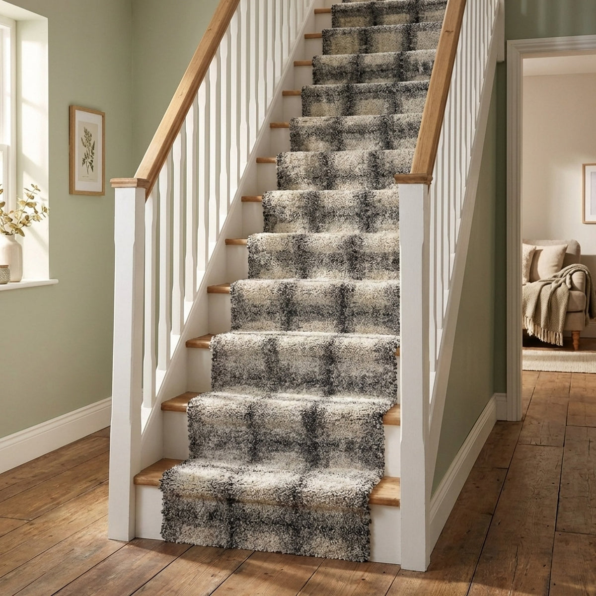 Mehari Noir/White 23095-6248 Tapis d’escalier