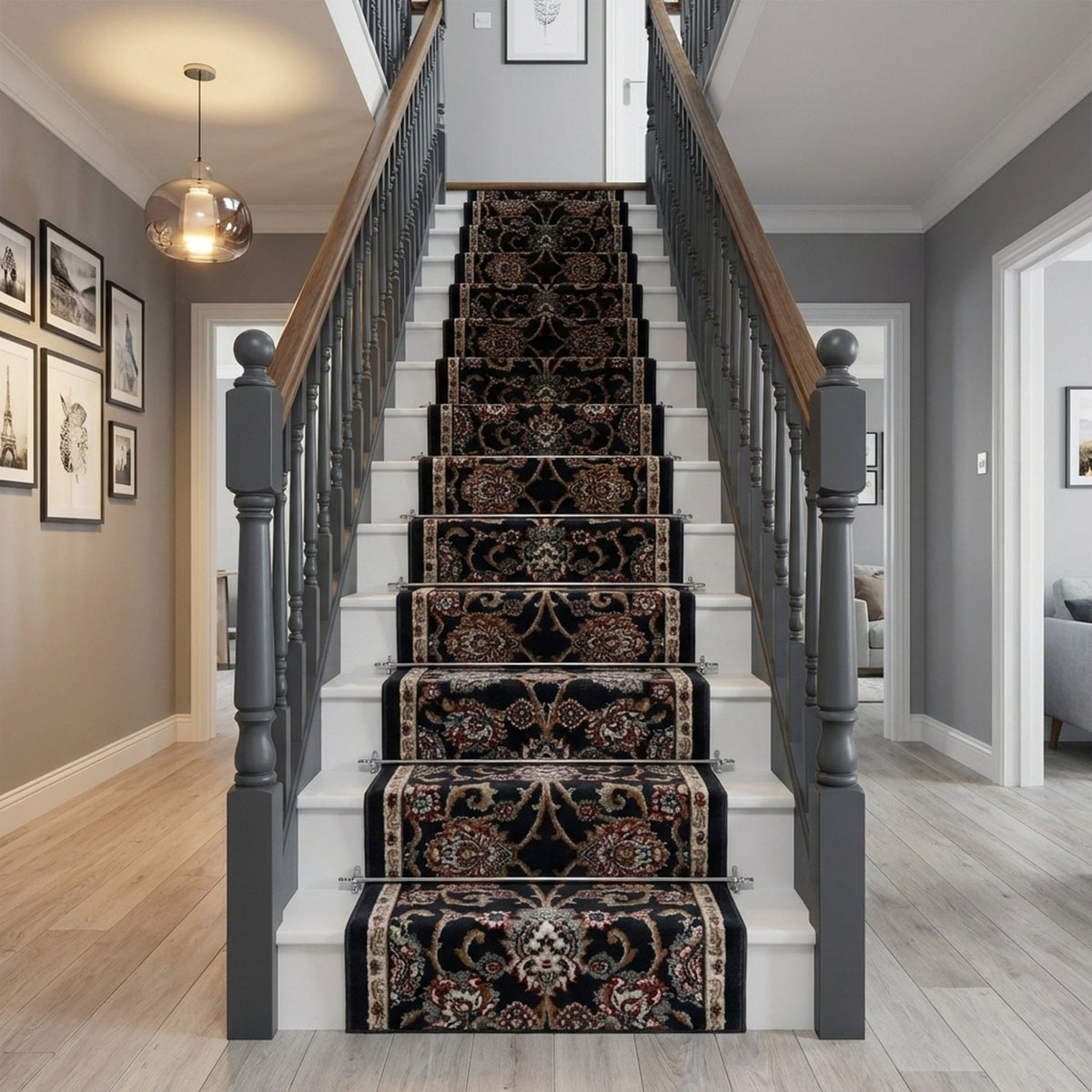Melody Anthracite 985020-558 Stair Runner