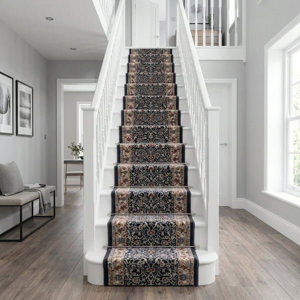 Melody Anthracite Ivory 985022-558 Stair Runner
