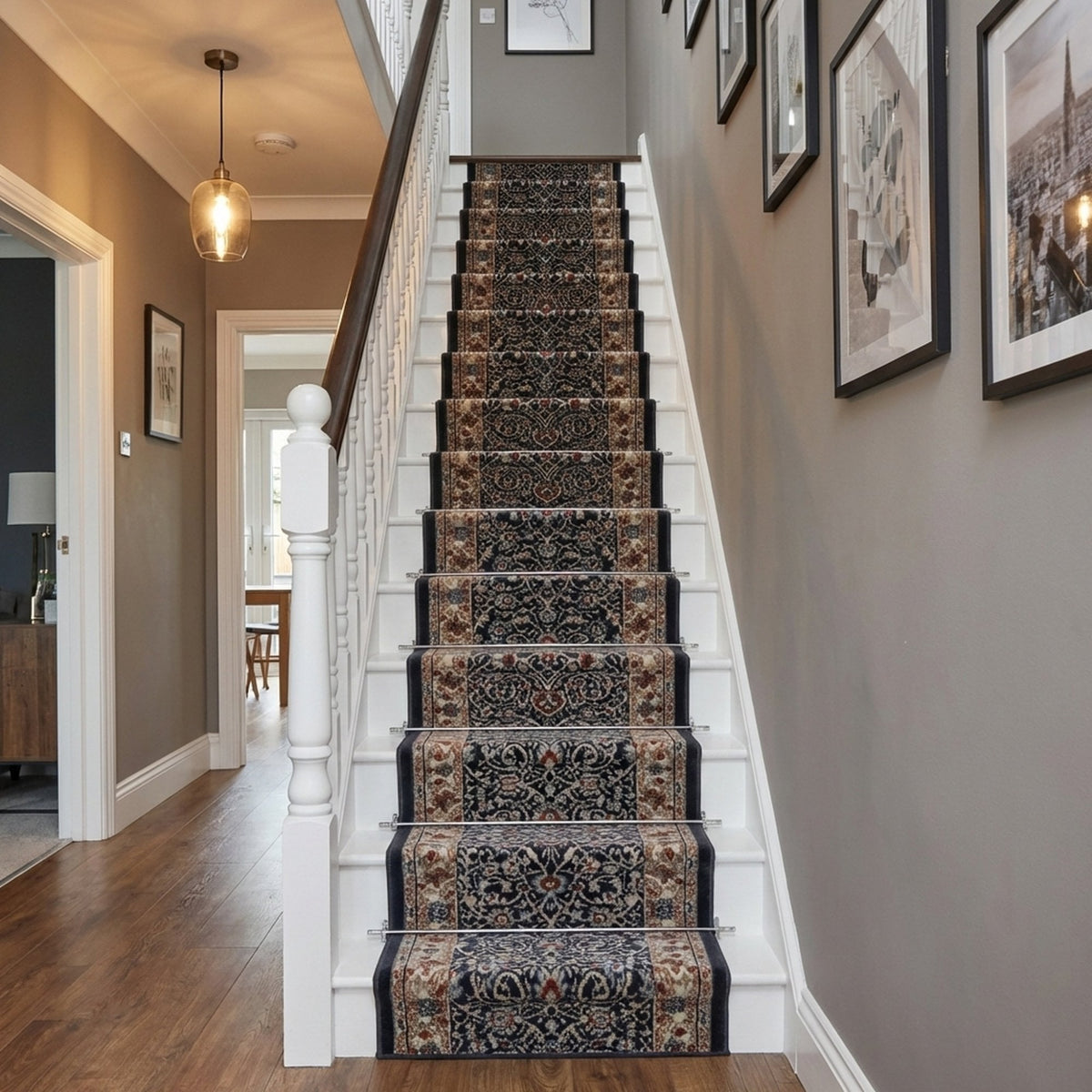 Melody Anthracite Ivory 985022-558 Stair Runner