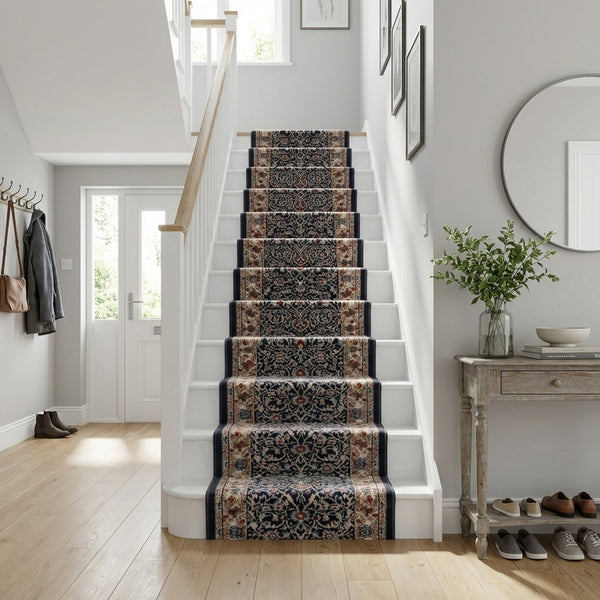 Melody Anthracite Ivory 985022-558 Stair Runner