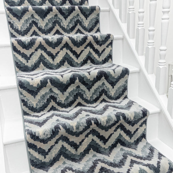 Melody Blue Beige 985018-119 Stair Runner