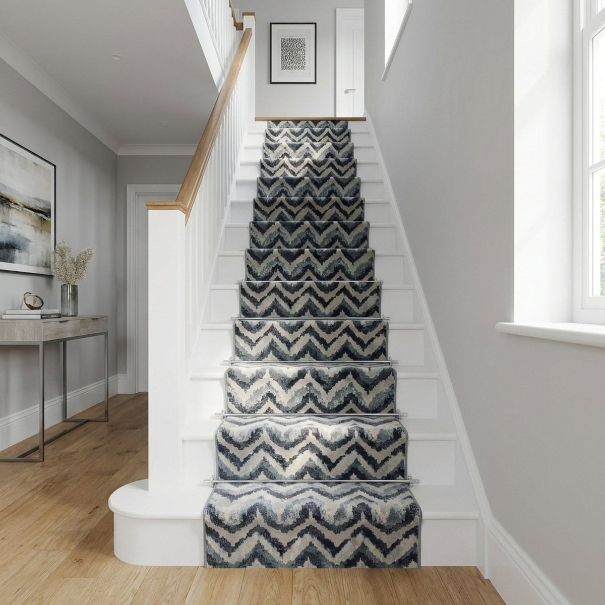 Melody Blue Beige 985018-119 Stair Runner