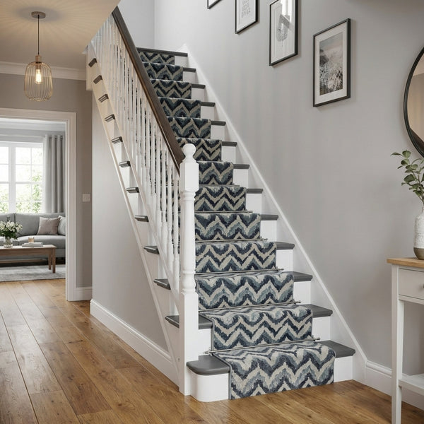 Melody Blue Beige 985018-119 Stair Runner