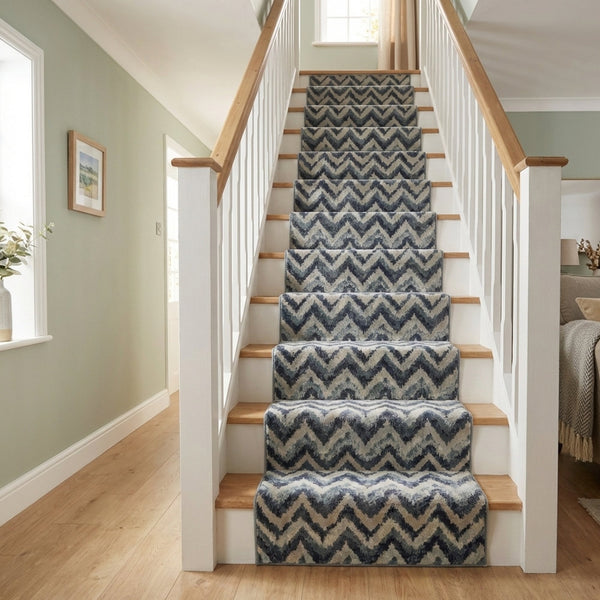 Melody Blue Beige 985018-119 Stair Runner