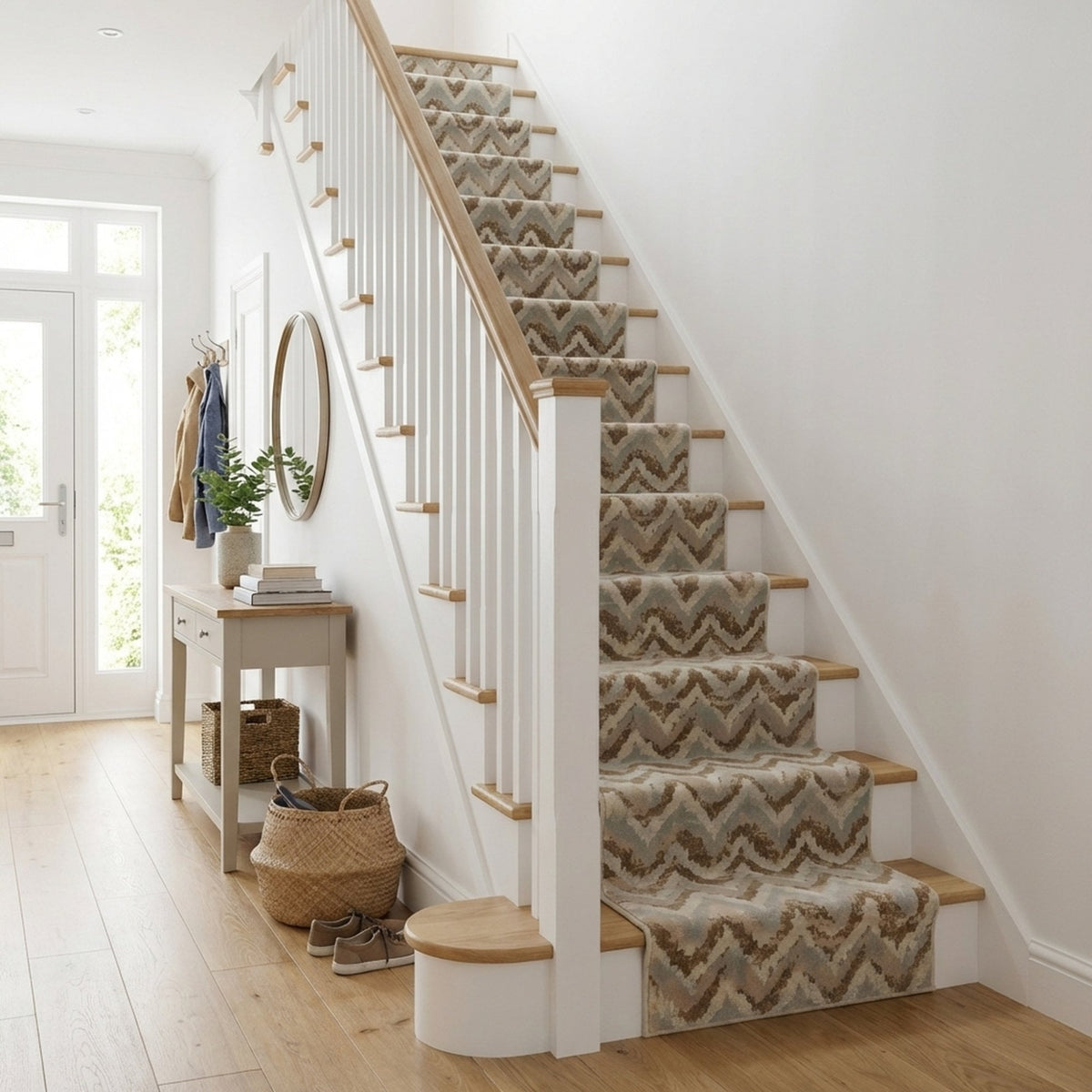 Melody Ivory/Beige 985018-117 Stair Runner