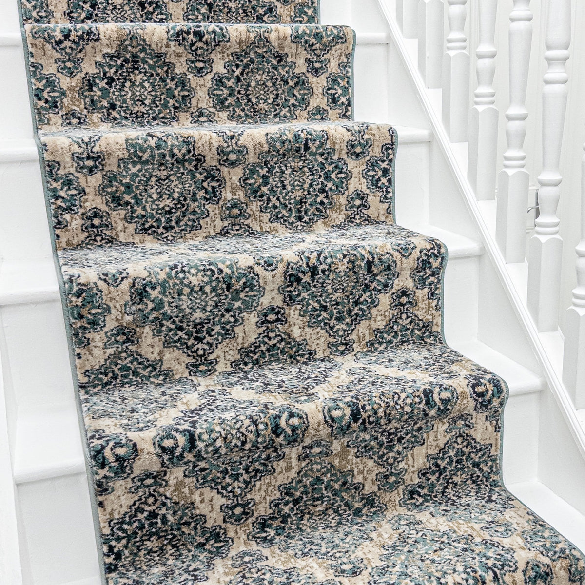 Runrug Melody Ivory/Blue Stair Runner