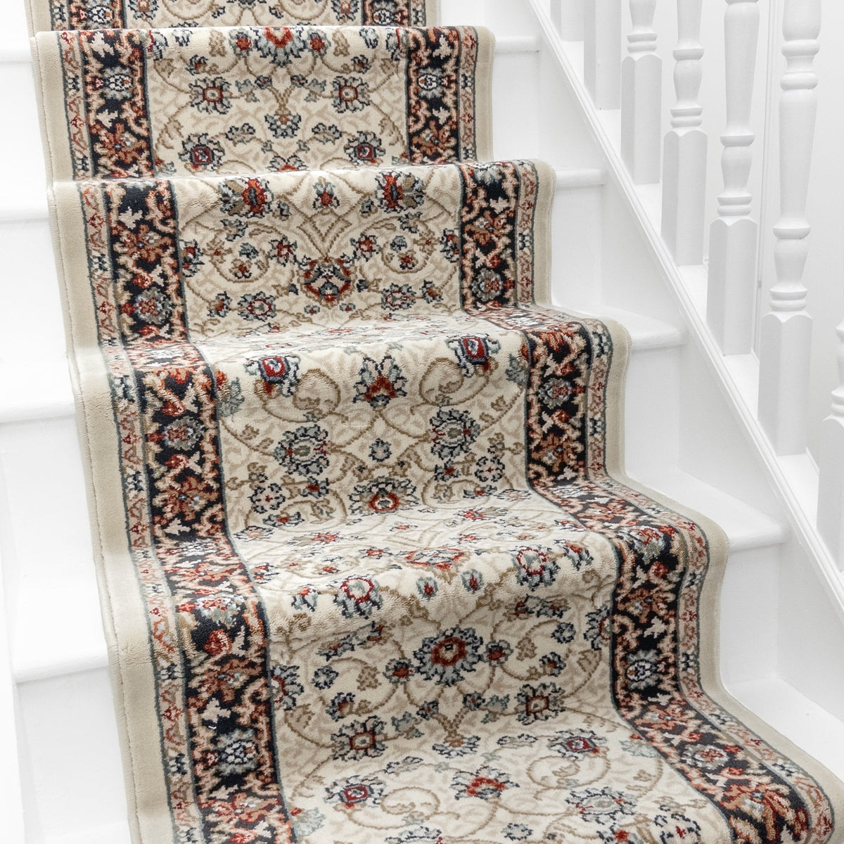 Melody Ivory Red 985022-414 Stair Runner