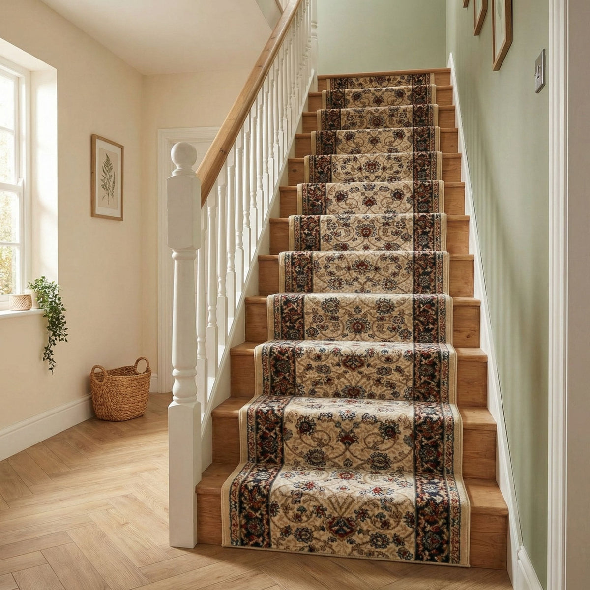 Melody Ivory Red 985022-414 Stair Runner