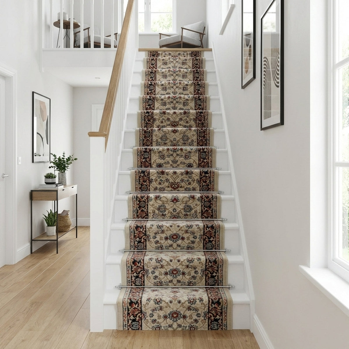 Melody Ivory Red 985022-414 Stair Runner