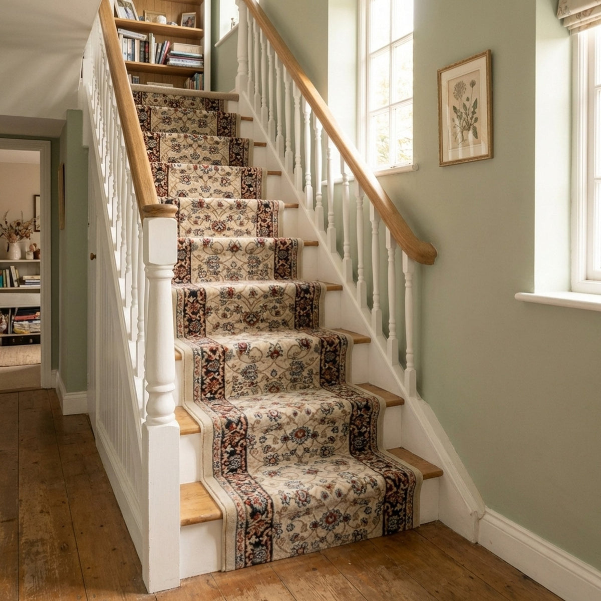 Melody Ivory Red 985022-414 Stair Runner