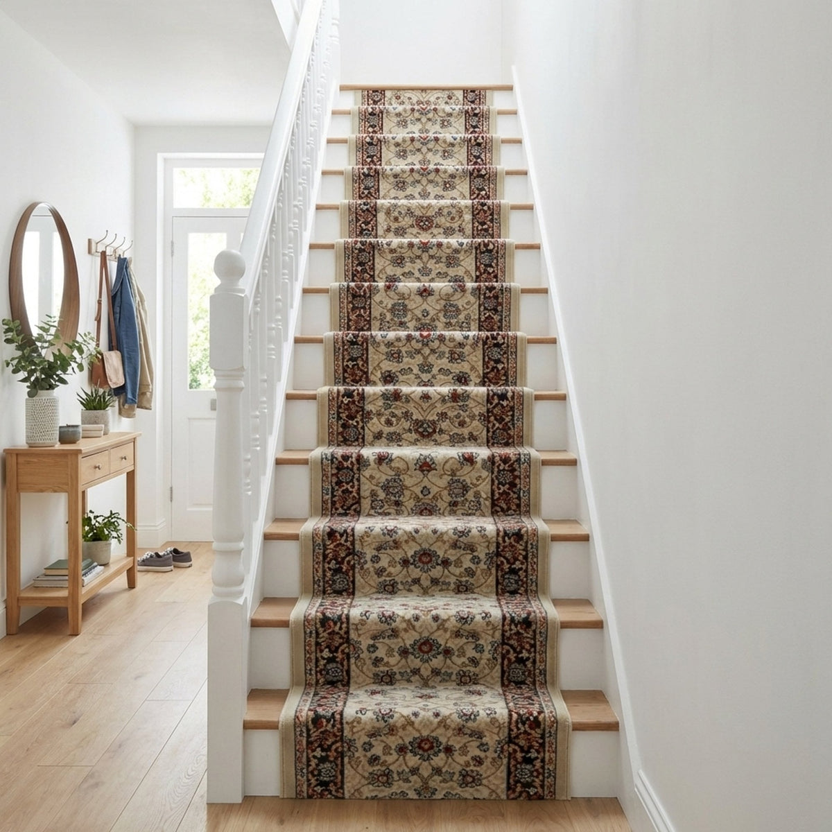 Melody Ivory Red 985022-414 Stair Runner