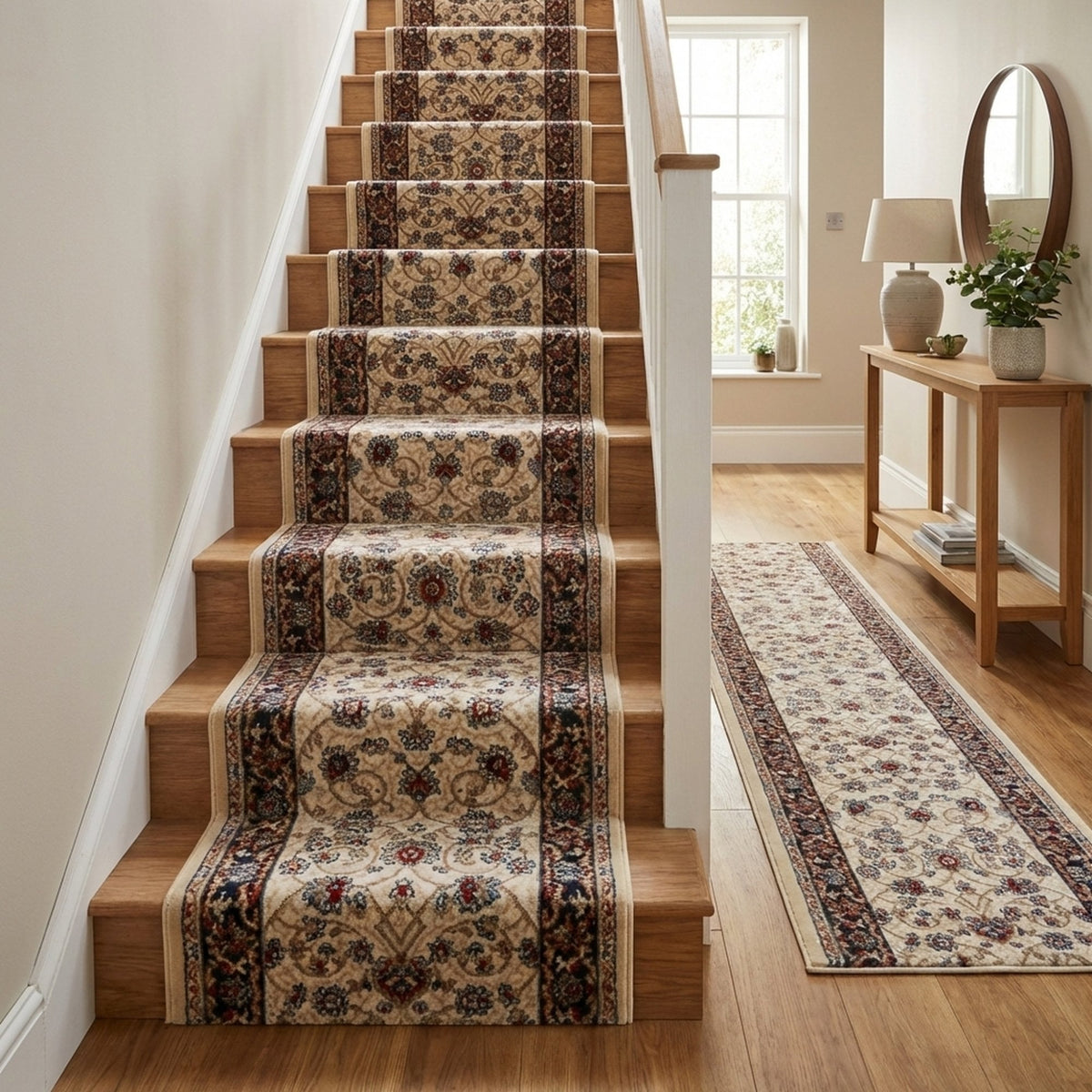 Melody Ivory Red 985022-414 Stair Runner