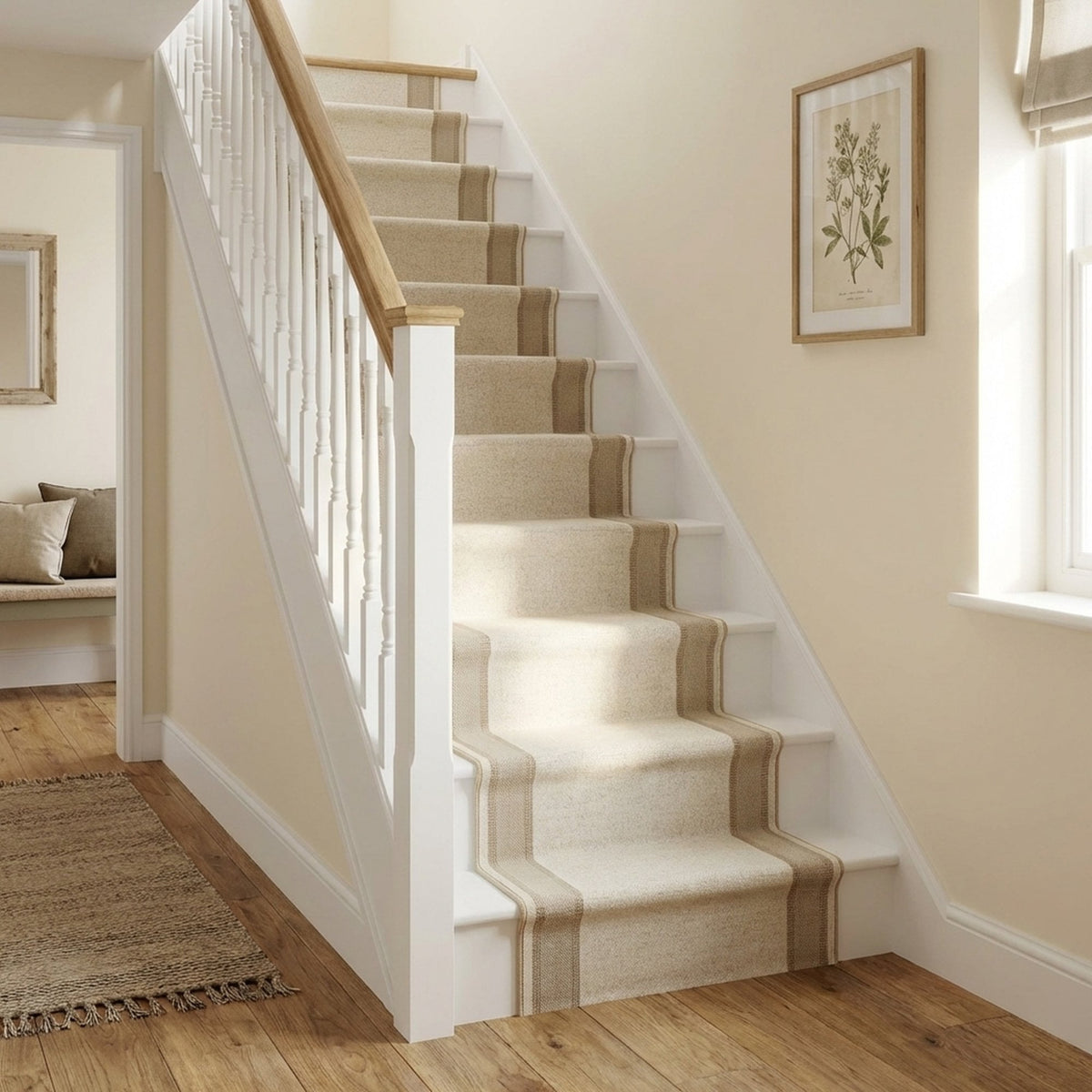 Mysterio Ivoire/Beige 1234-102 Tapis d'escalier