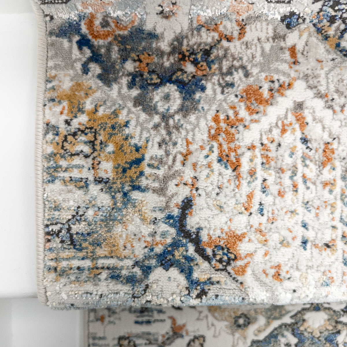 Reha Cream/Beige/Blue 1063-185 Stair Runner