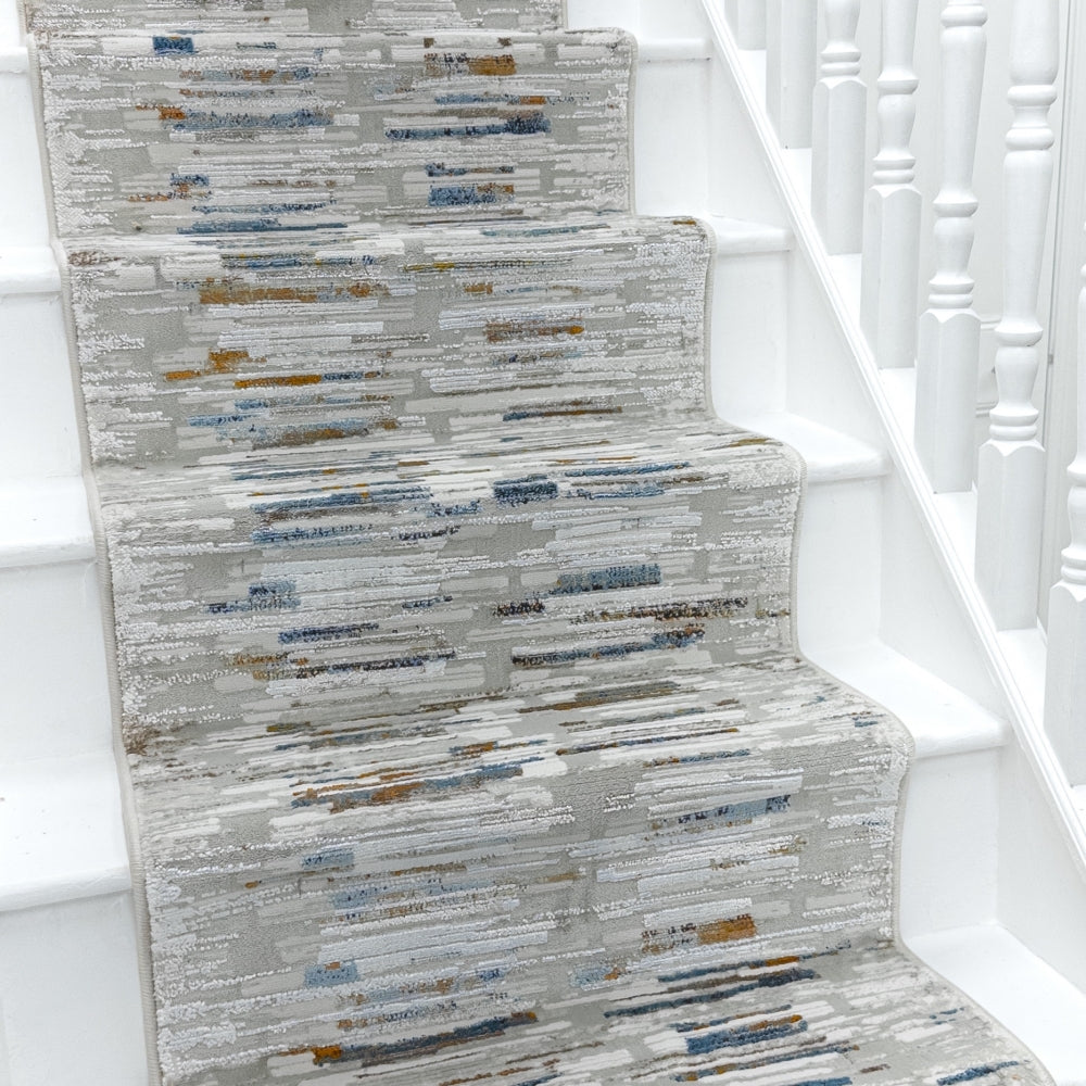 Reha Cream/Gray 1064-190 Stair Runner