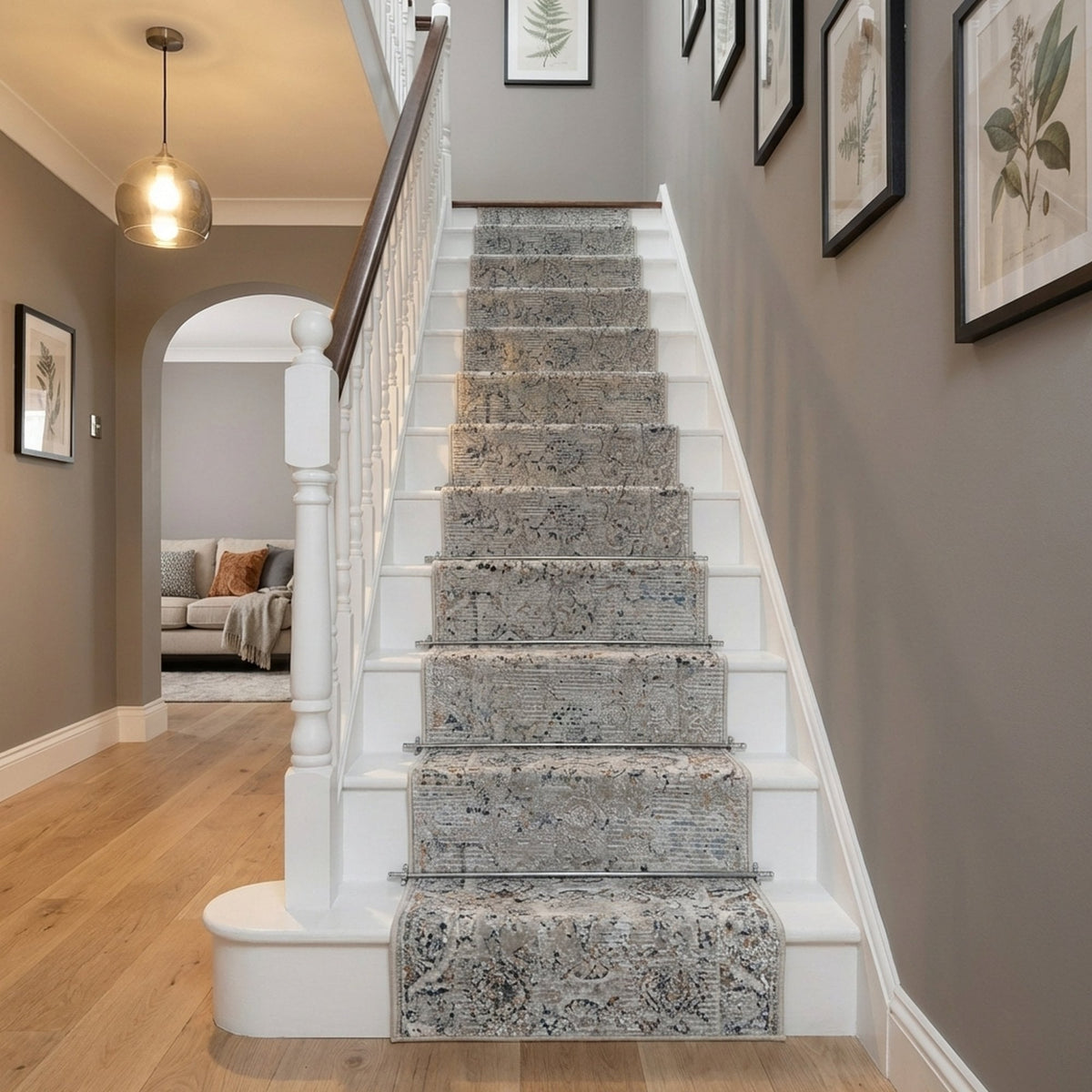 Reha Cream/Multi 1061-199 Stair Runner