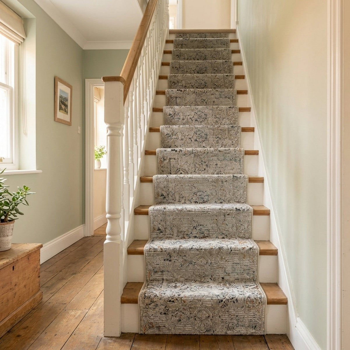 Reha Cream/Multi 1061-199 Stair Runner
