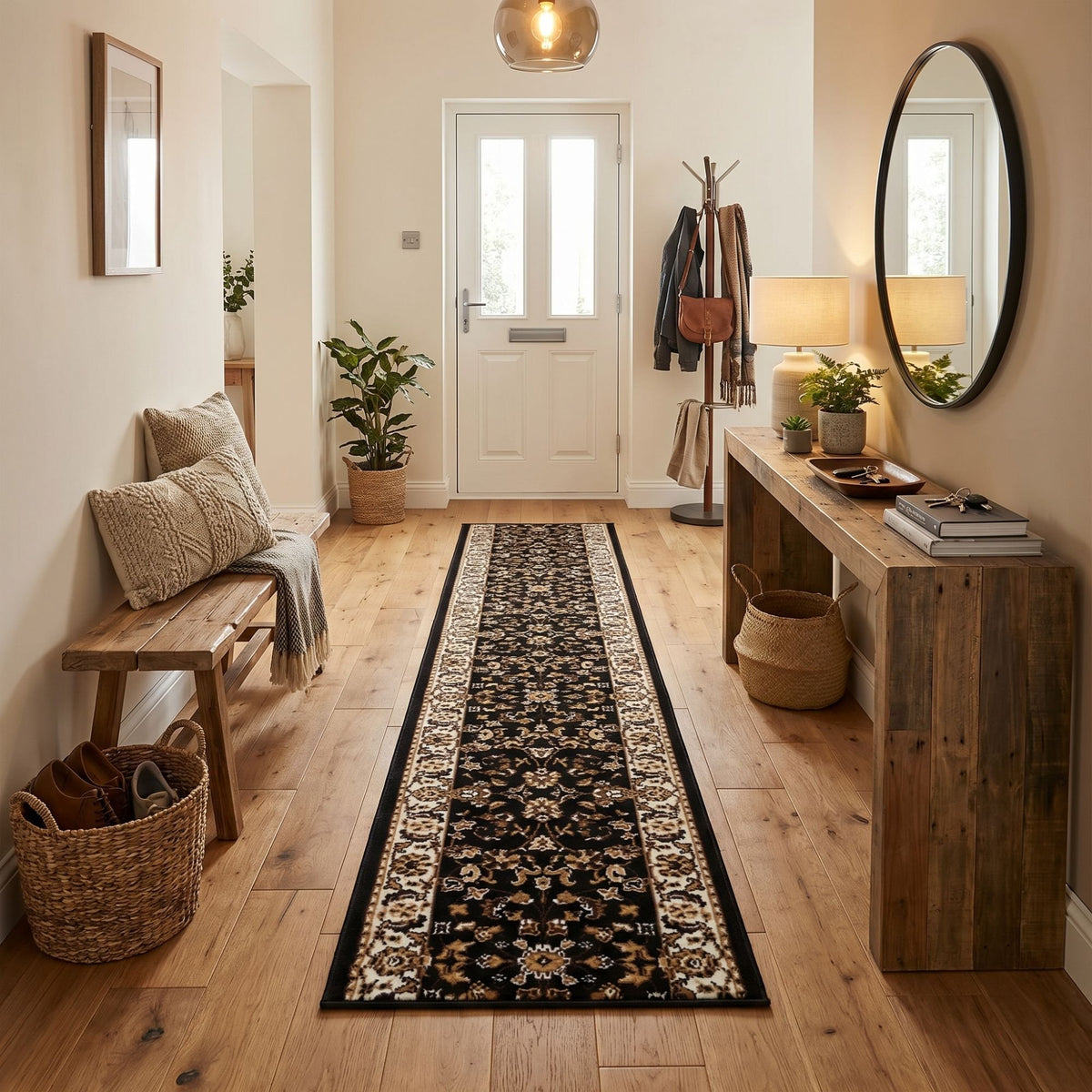 Persian Black  Hall Runner