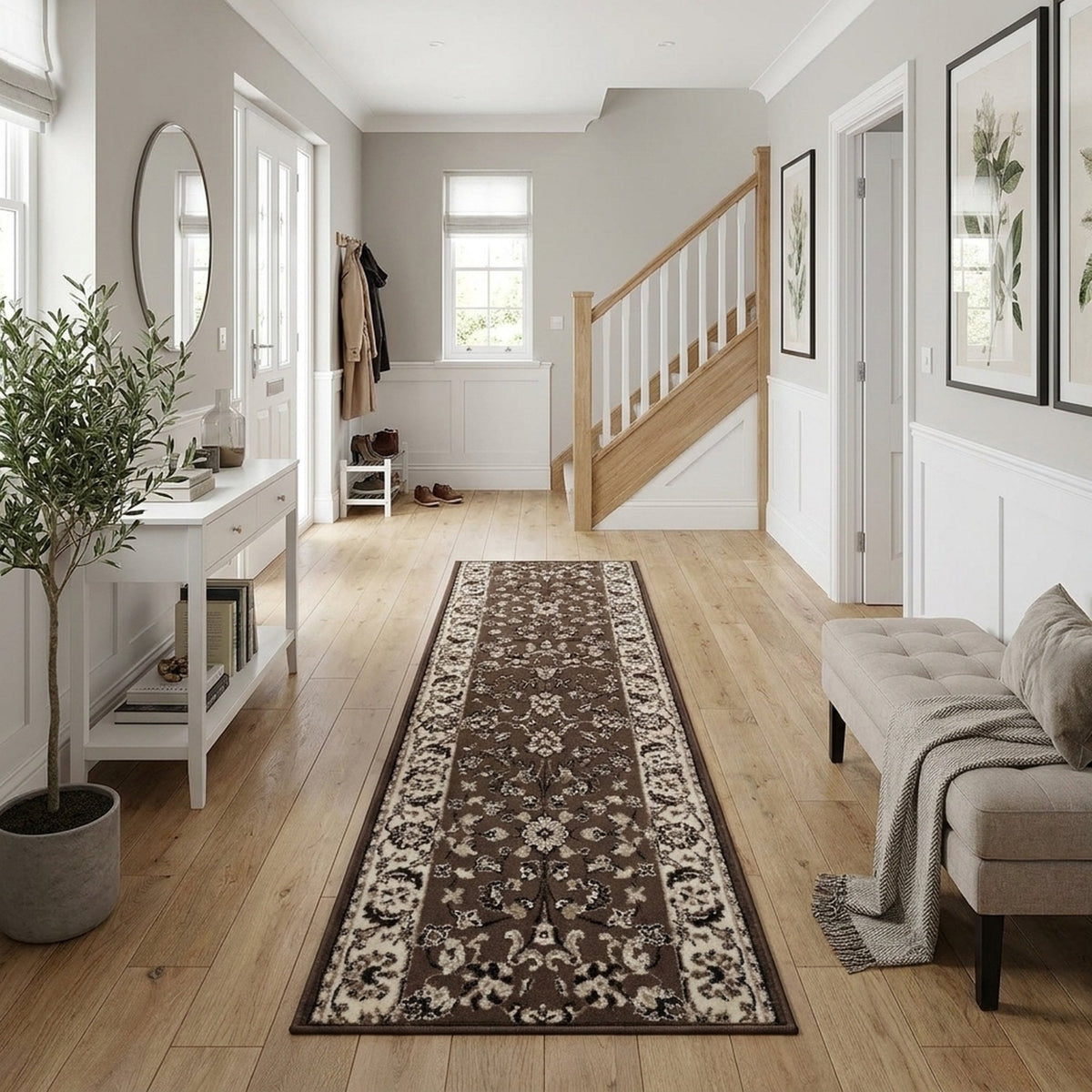 Persian Brown Rug Runner