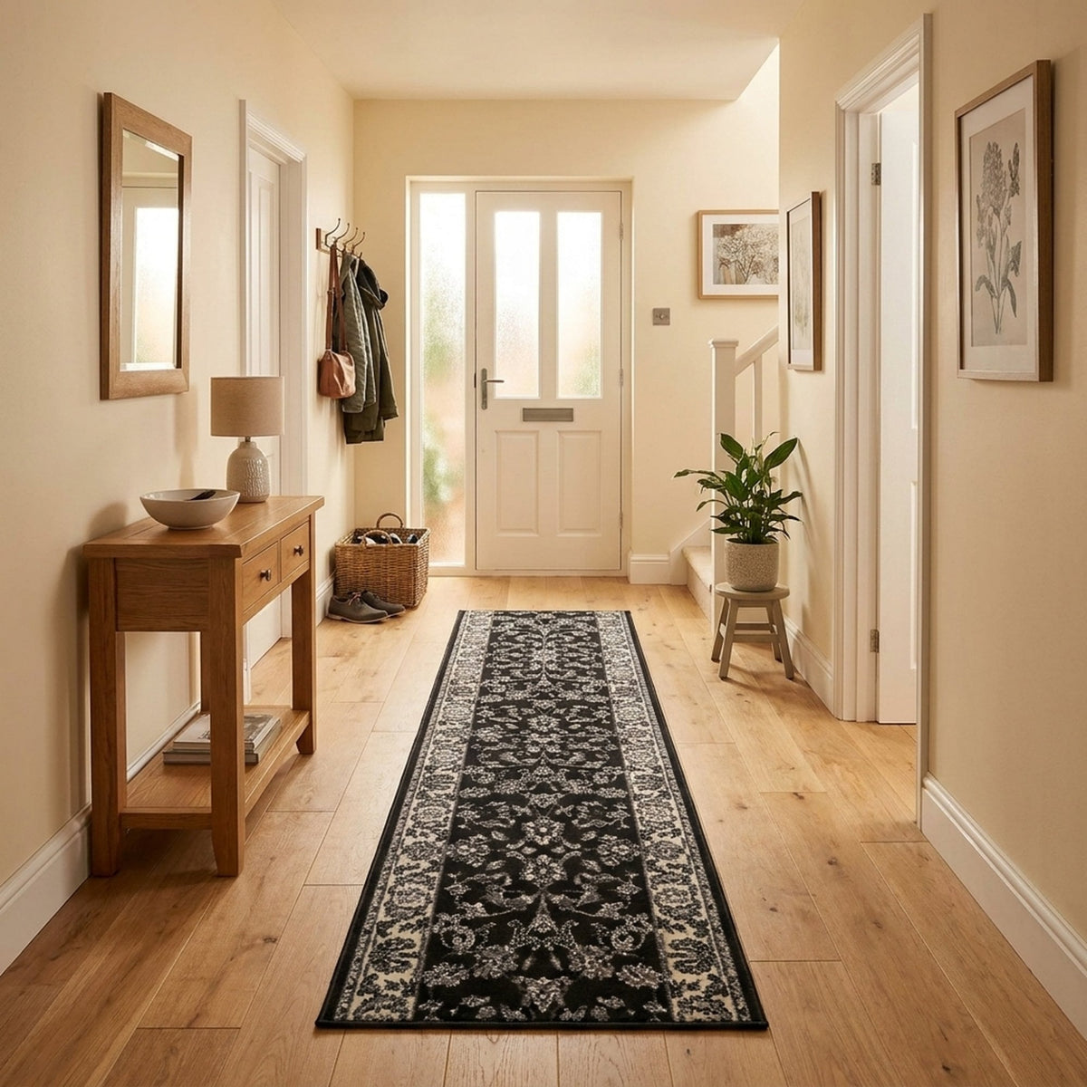 Persian Dark Grey Hall Runner