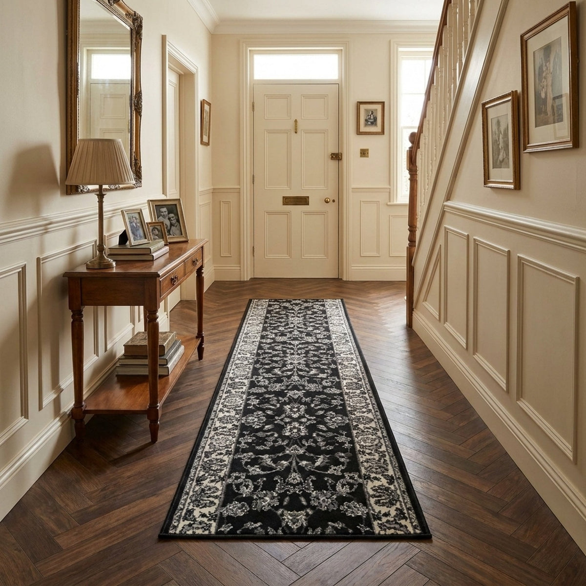 Persian Dark Grey Hall Runner