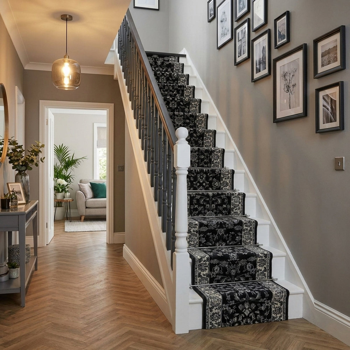 Persian Dark Grey Stair Runner