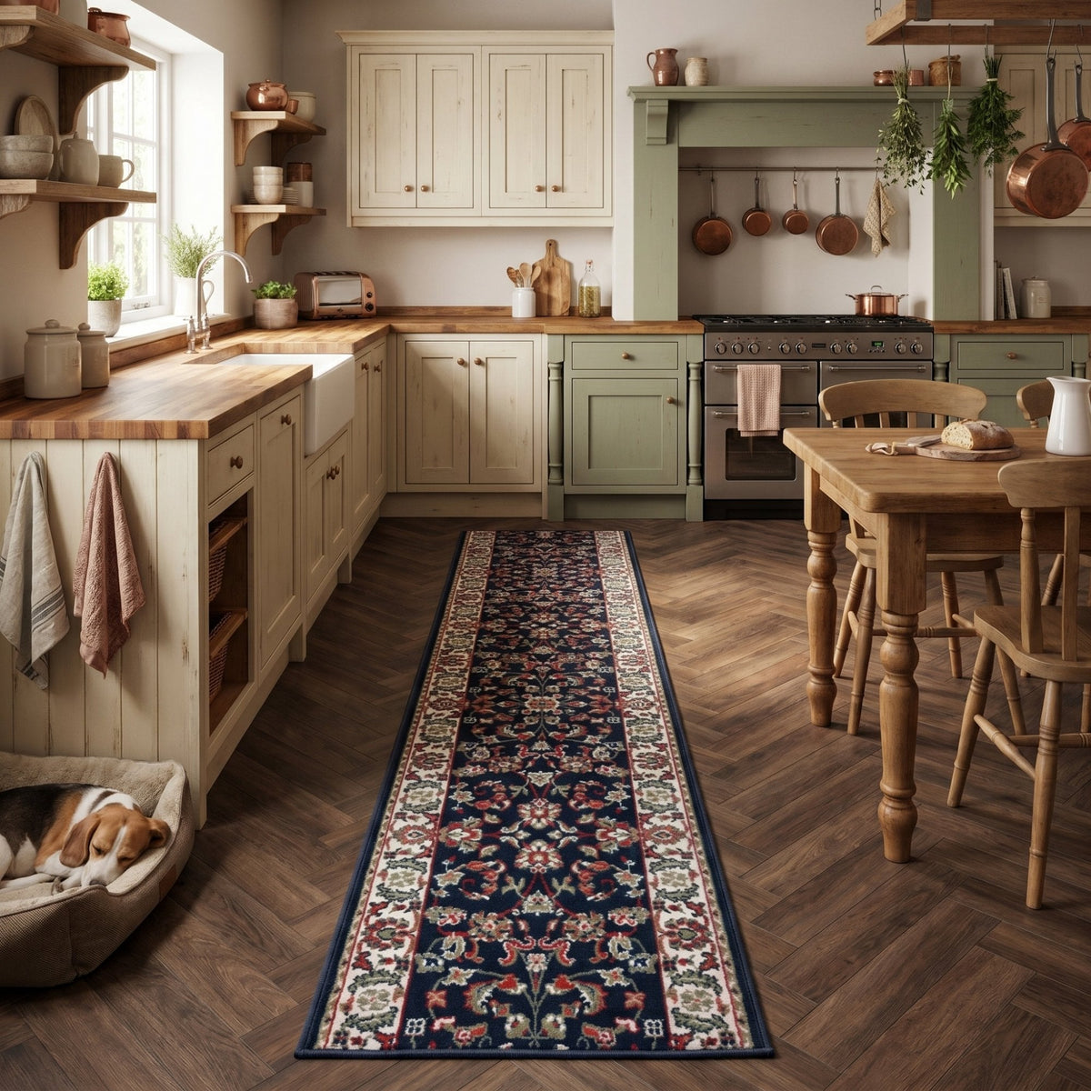Persian Blue Kitchen Runner